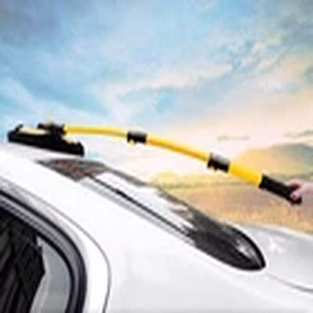 EONLION Adjustable Telescopic Long Handle Car Wash Cleaning Brush Kit with Microfibre Head, Yellow – 4