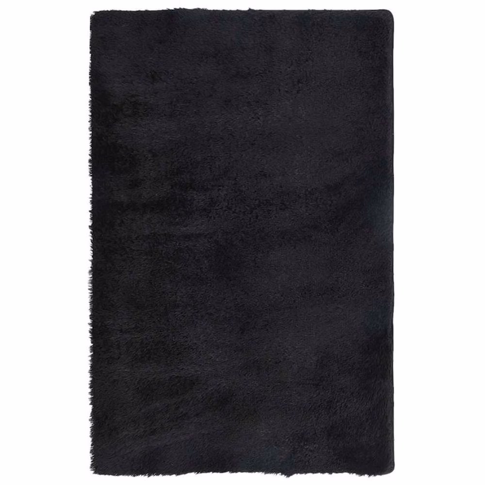 Berkfield Home NAVARRA Shaggy High Pile Rug, Black, W: 130 cm, D: 200 cm – 2