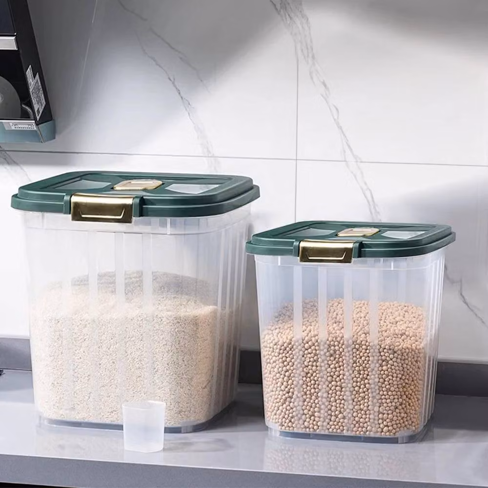 FLAVORA Small Airtight and Leakproof Plastic Dry Food Storage Container in Transparent – 2