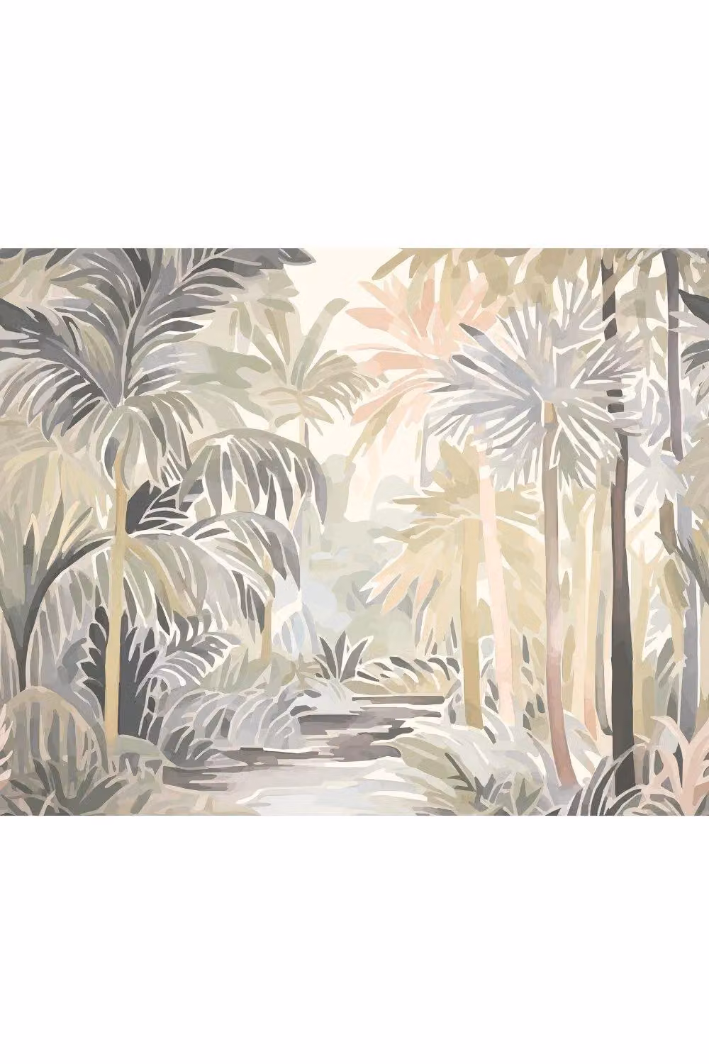 Origin Murals Pretty Palms Matt Smooth Paste the Wall Mural in Natural, Beige and Multicolour, W: 300 cm, H: 240 cm – 2