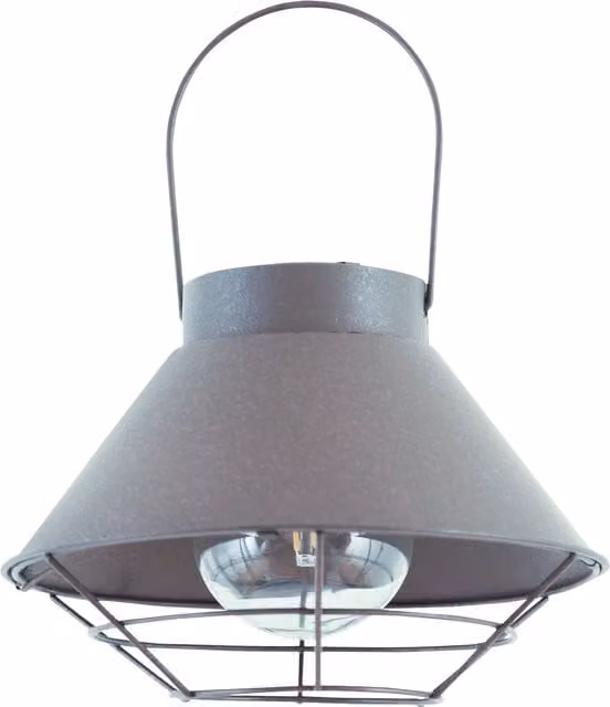 Luxform Detroit Solar Steel Wire Hanging Garden Lantern in Brown – 1