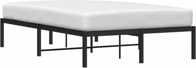 Berkfield Home Metal Small Double Bed Frame, Black, W/D/H: 120 x 190 cm