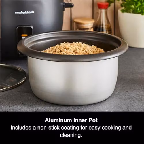 Morphy Richards Rice Cooker and Steamer in Black, 1.5 l – 3