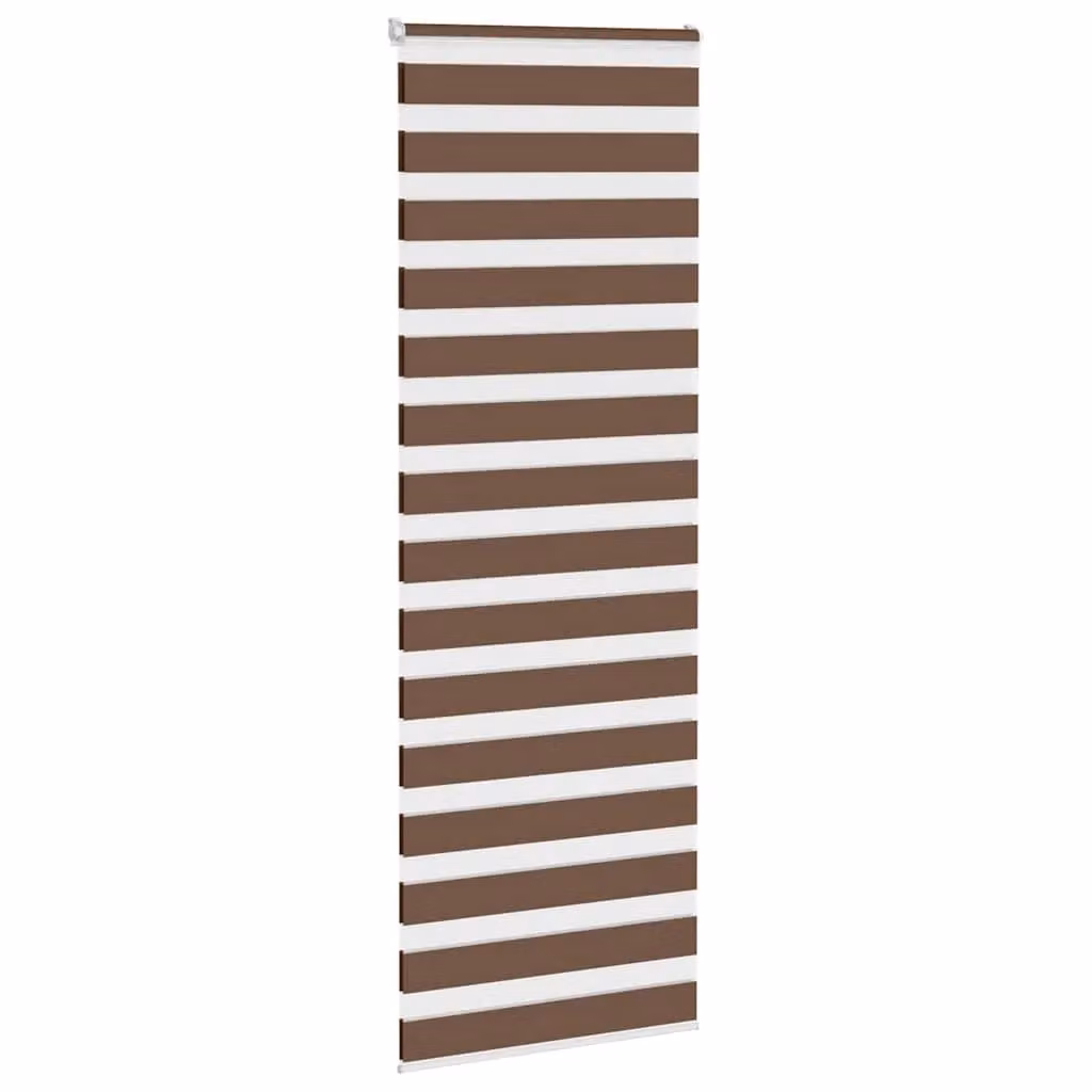 Berkfield Home Brown Zebra Blind with Polyester Fabric, W: 90 cm, H: 200 cm – 3