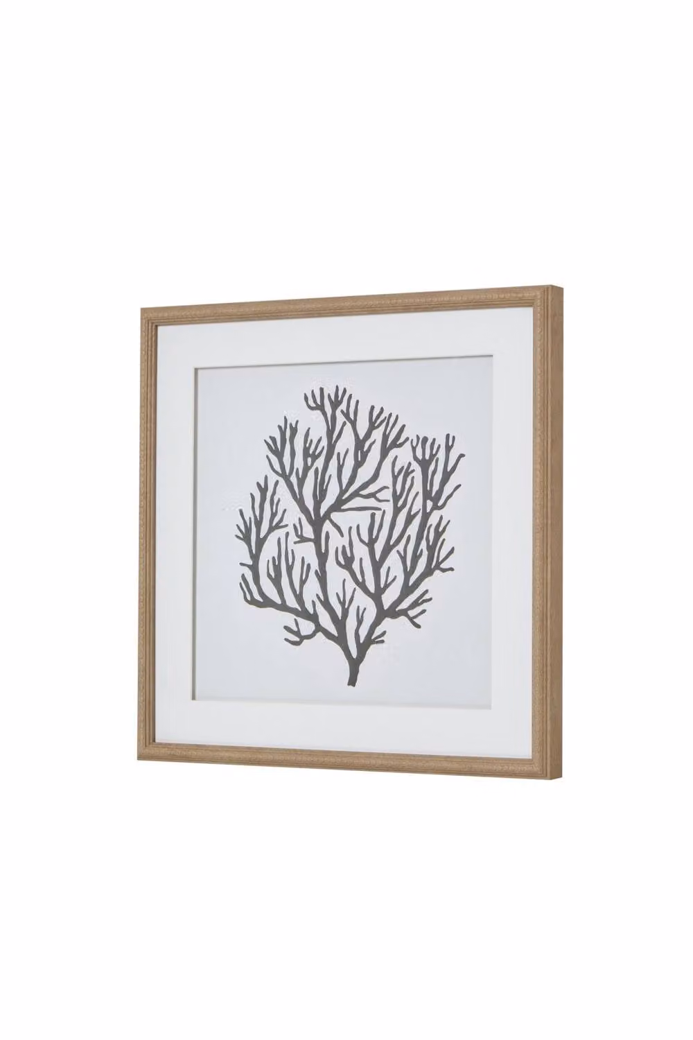KDMD Coral Art Modern Abstract Wall Decor in Brown with Beaded Wooden Frame, W/H: 60 x 60 cm – 2