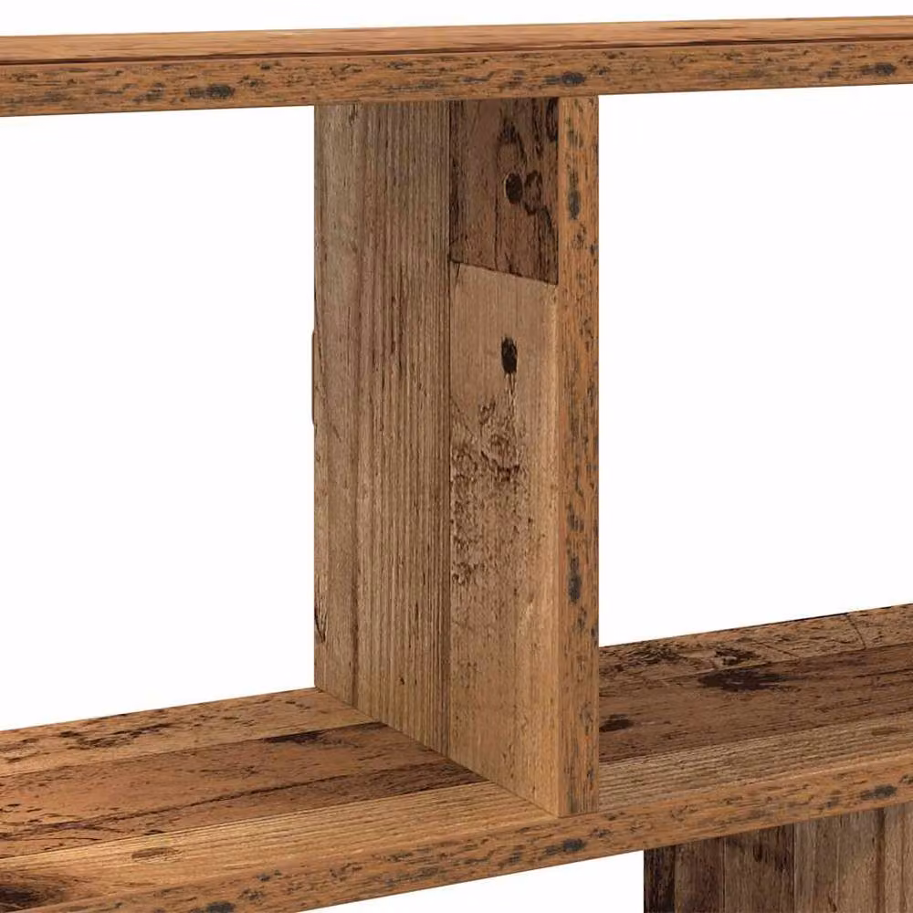 Berkfield Home Wall Mounted 12 Compartment Cube Shelf in Brown Old Wood Finish – 3