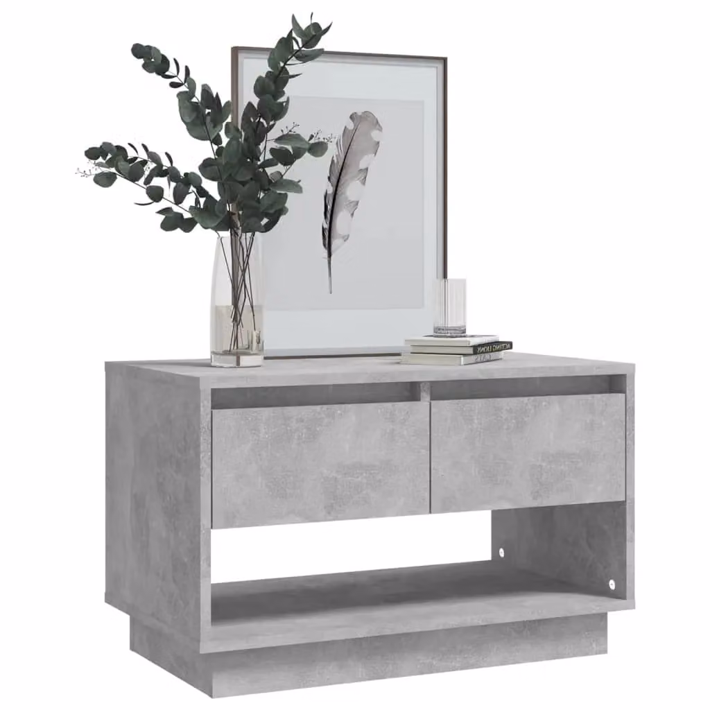 Berkfield Home Modern TV Cabinet in Concrete Grey, W/D/H: 70 x 41 x 44 cm – 3