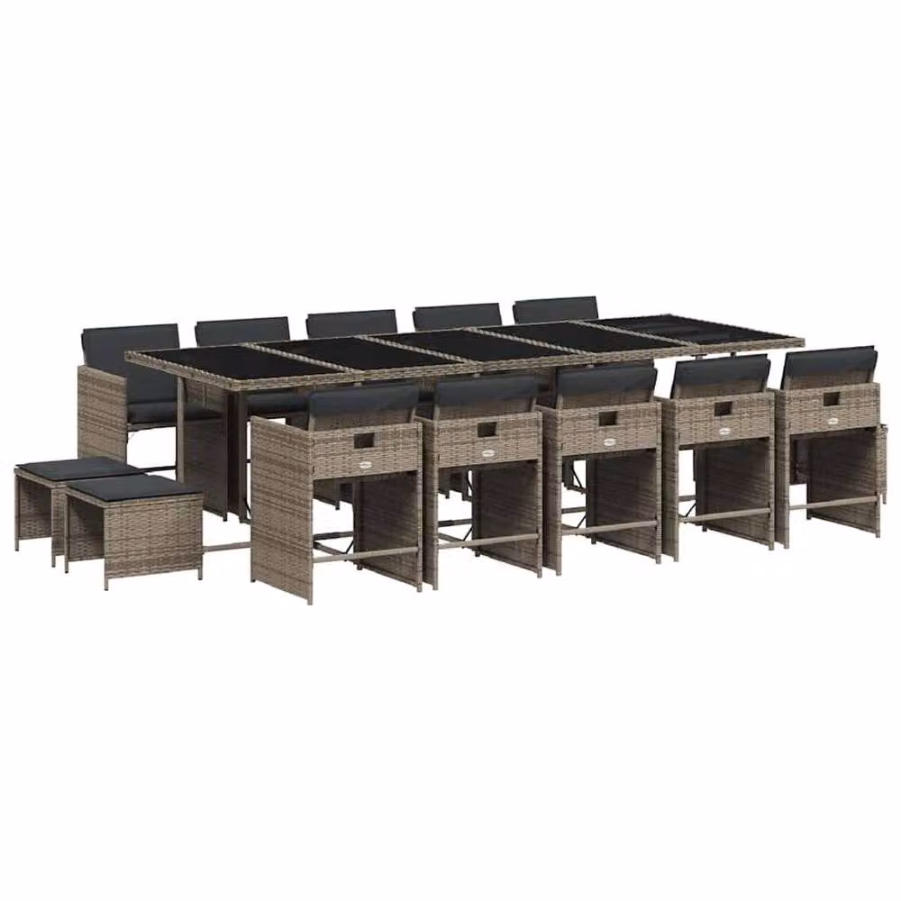 Berkfield Home Garden Dining Set in Grey and Dark Grey – 2