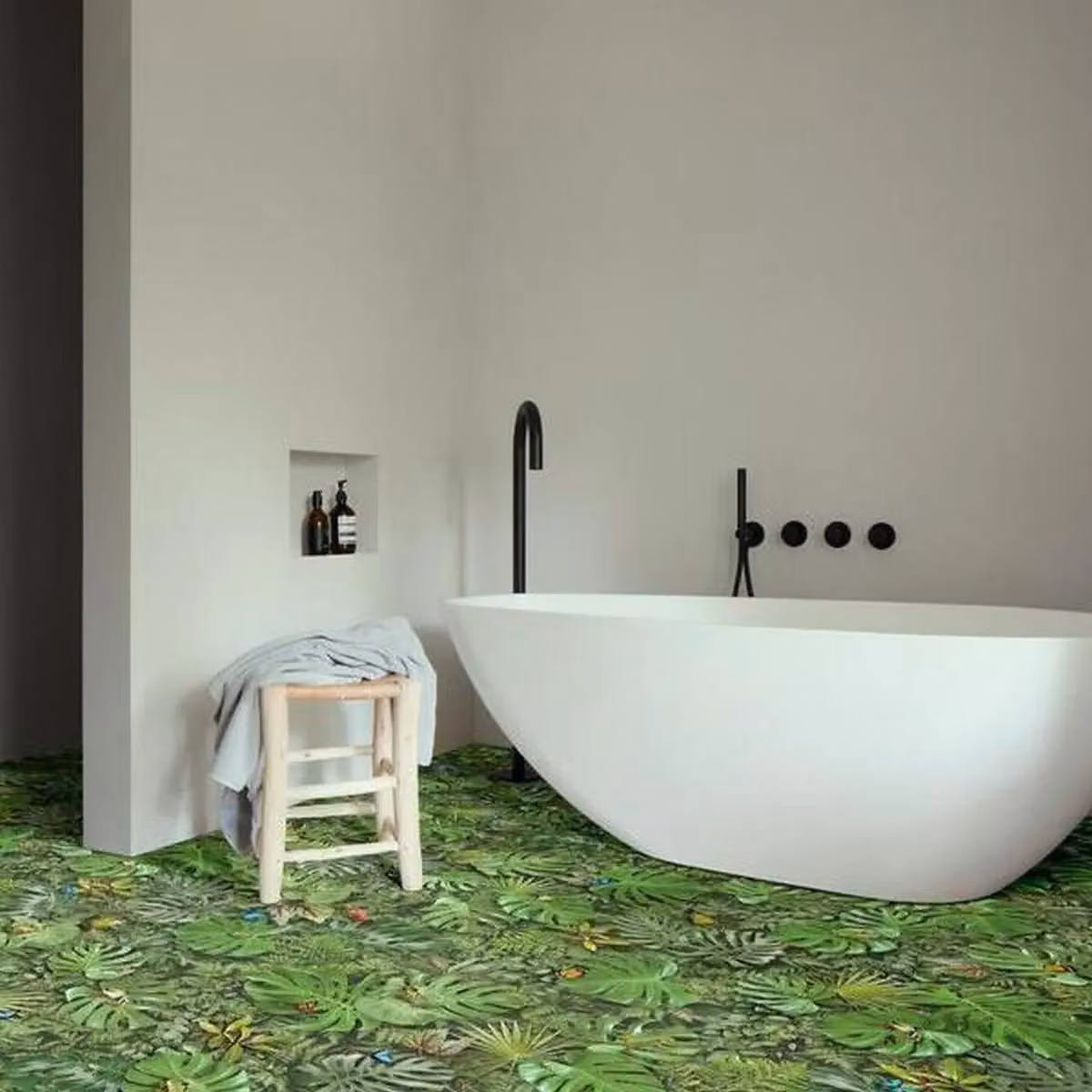 Vinyl Flooring UK 3D Koi Pond Effect Anti Slip Sheet Vinyl Flooring in Dark Green, Thickness: 2.5 mm, W: 200 cm, L: 300 cm – 2