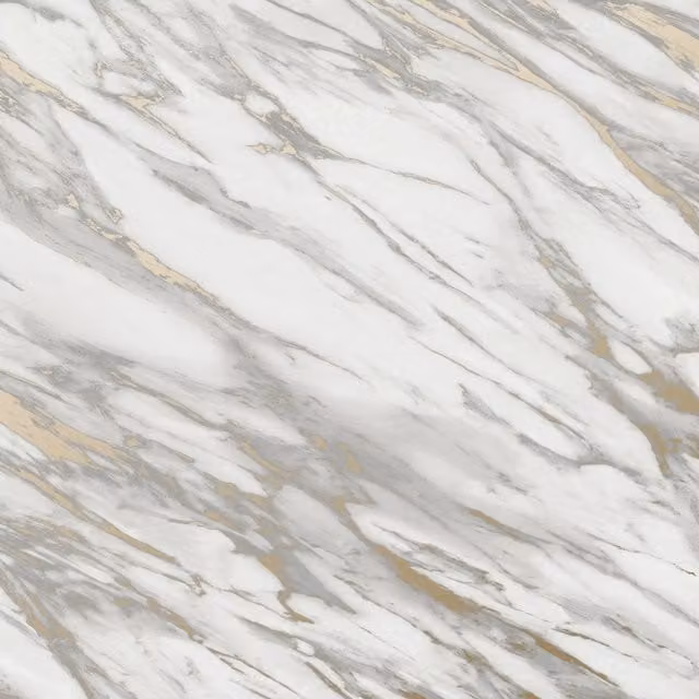 Rasch Realistic Marble Effect Metallic Shimmer Smooth Wallpaper in White