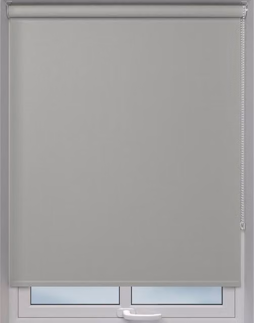 Terrys Viera Made to Measure Roller Blind, Grey, Semi-Transparent, Plain