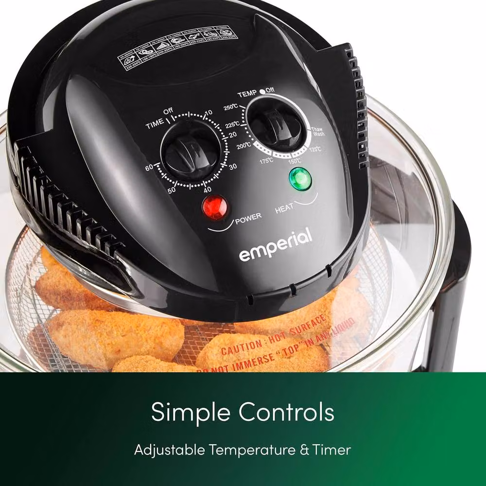 Emperial 17L Halogen Oven Air Fryer with Timer and Accessories in Black – 6