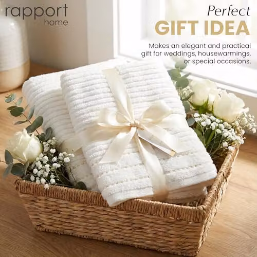 Rapport Home Linear 2-Pack Cotton Hand Towels in Beige – 5