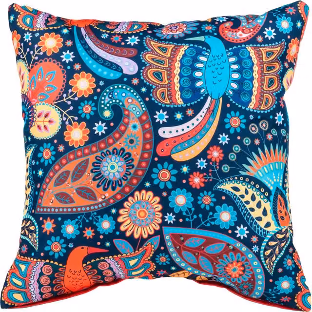 Gardenista Chennai Floral Printed Outdoor Scatter Cushion, Beige and Multicolour, W x D: 60 x 60 cm