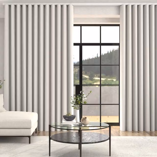 Terrys Lindy Shimmer Woven Made To Measure Blackout Curtains in White