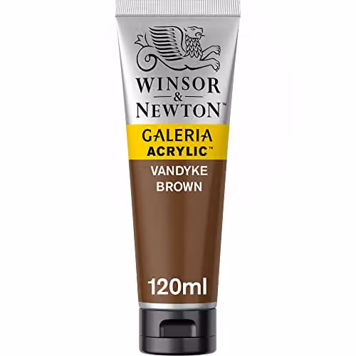 Winsor & Newton Galeria Acrylic Paint, Vandyke Brown, 120ml – 2