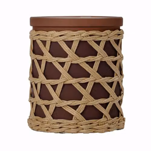 French Connection Scented Jar Candle in Brown with Black Cherry and Cedarwood Fragrance – 1