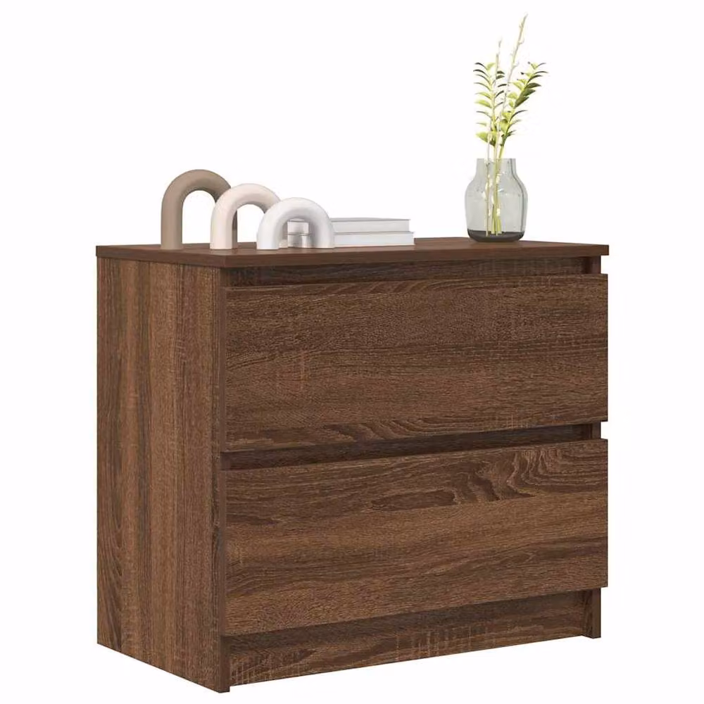 Berkfield Home Modern Brown Oak TV Cabinet in Engineered Wood W/D/H: 60 x 35 x 54 cm – 3