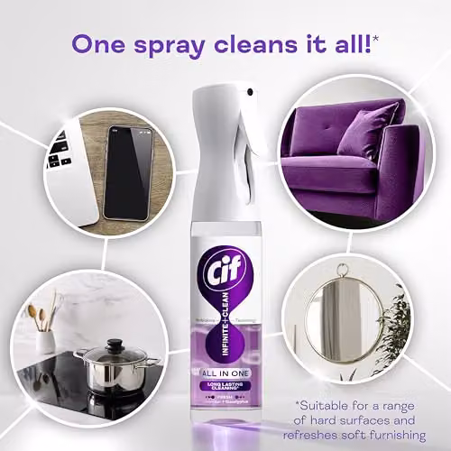Cif Infinite Clean Lavender & Eucalyptus All in One Cleaner Reload with Probiotics Technology, 280 ml – 2