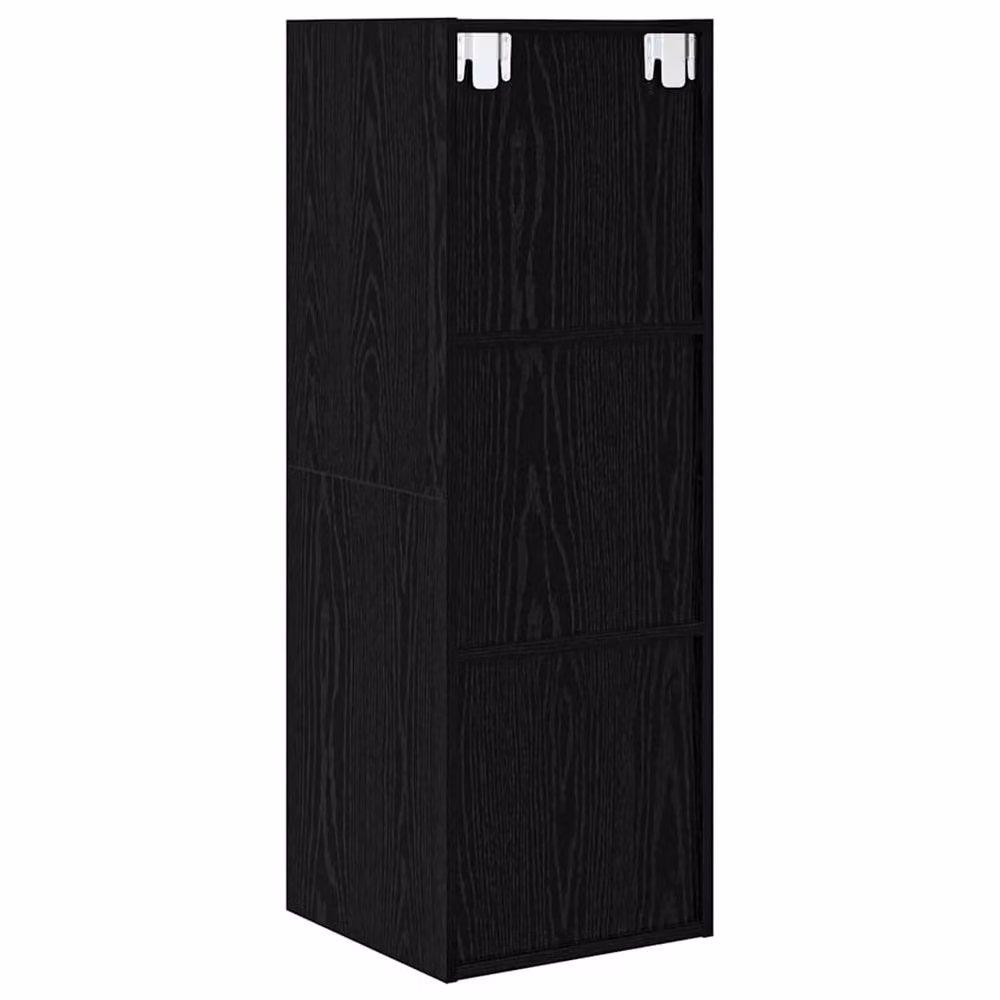 Berkfield Home Modern Black Oak TV Cabinet, W/D/H: 37 x 37 x 107 cm – 2