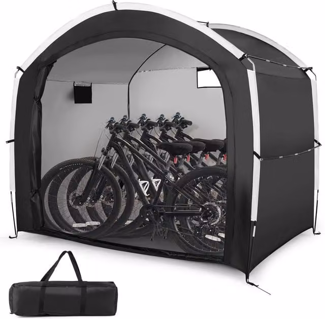 COSTWAY Black Polyester Bicycle Storage Cover