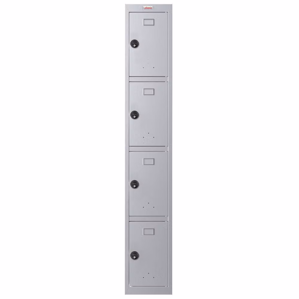 Phoenix Safe Company PL1430GGC Personal Locker in Grey with Combination Locks and Internal Shelving, H 180 cm x W 100 cm – 2