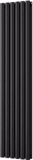 Omeara Black Elliptical Tube Vertical Designer Radiator, H 160 cm x W 34.8 cm – 1