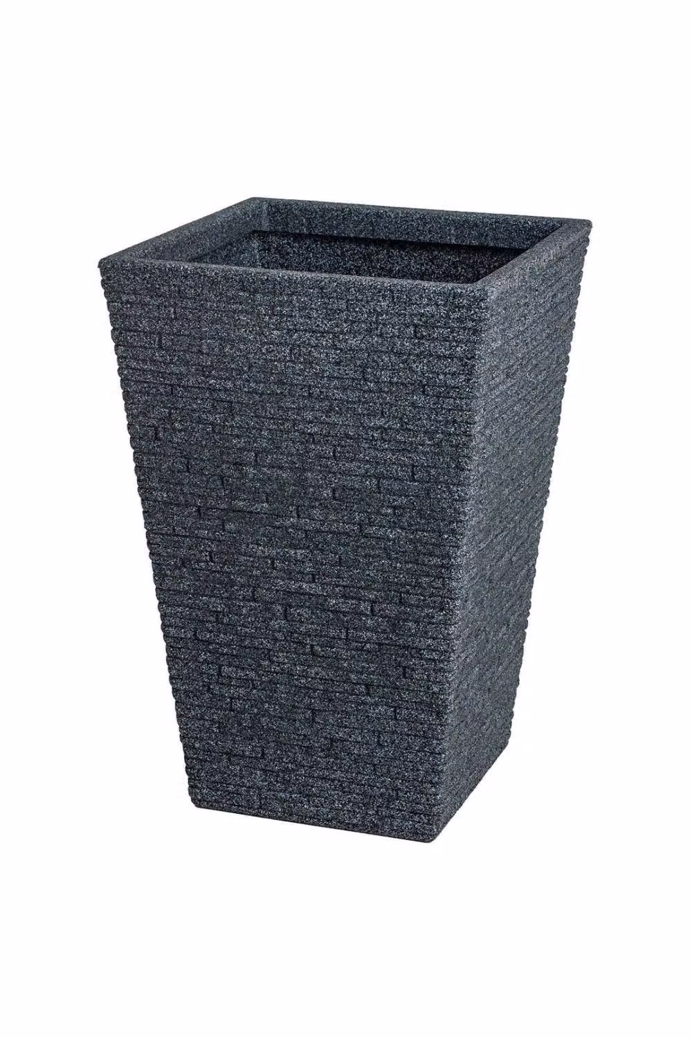 KDMD Ash Slate Effect Tall Planter Tub in Grey, Height: 45 cm – 2