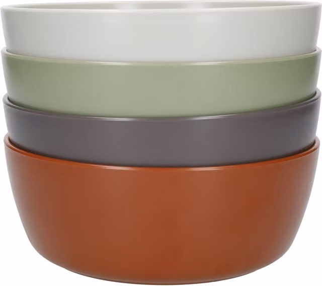 Mikasa Summer Set of 4 Multicolour Plastic Bowls, 16 cm – 1