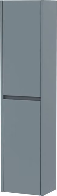Balterley Square Wall Hung 2 Door Tall Bathroom Unit in Matt Coastal Grey, W/D/H: 35 x 35 x 35 cm – 1