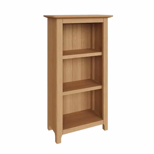 FWStyle Oak 3 Tier Bookcase in Oak Veneer, Natural/Brown, H 82 x W 45 x D 23 cm – 1