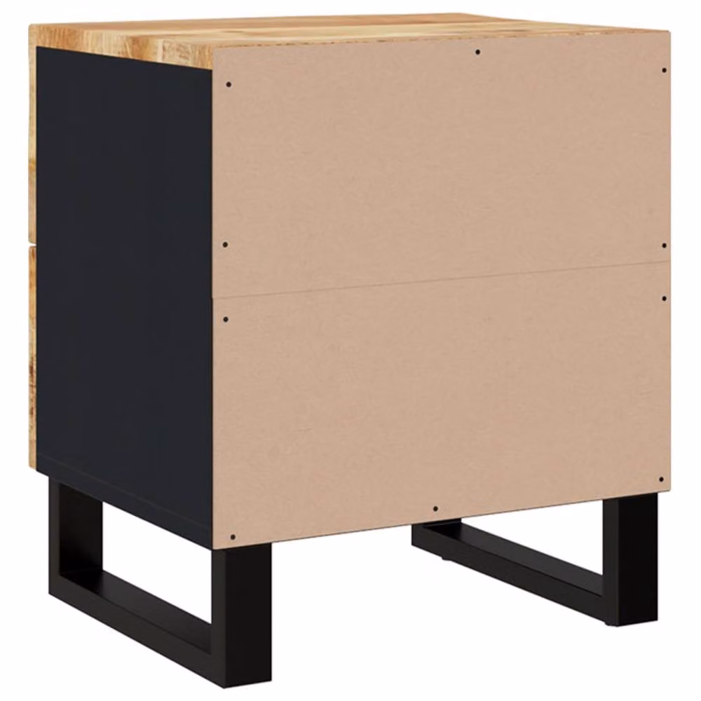 Berkfield Home Beautiful Bedside Cabinets, Set of 2, Tan Solid Mango Wood, W/D/H: 40 x 33 x 46 cm – 4