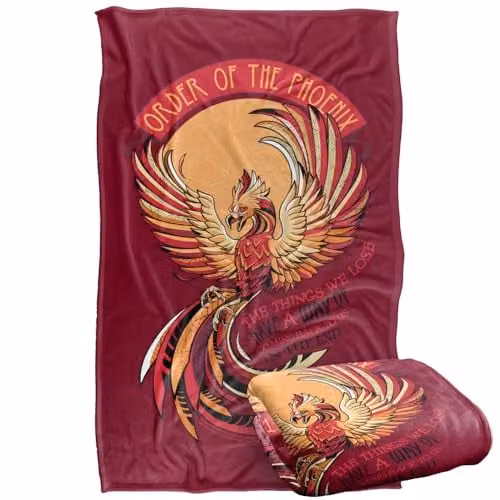 Warner Bros. Harry Potter Mosaic Order of the Phoenix Super Soft Fleece Throw Blanket, Multicolour – 1