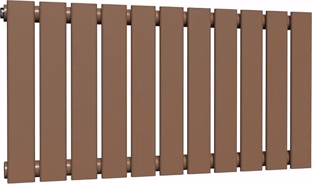 Lux Heat Single Flat Horizontal Steel Radiator in Brown, W: 77 cm, H: 40 cm