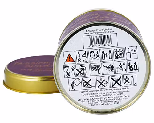 Bomb Cosmetics Passionfruit Sundae Scented Tin Candle, Purple, W: 7.7 cm, D: 7.7 cm, H: 6.7 cm – 2