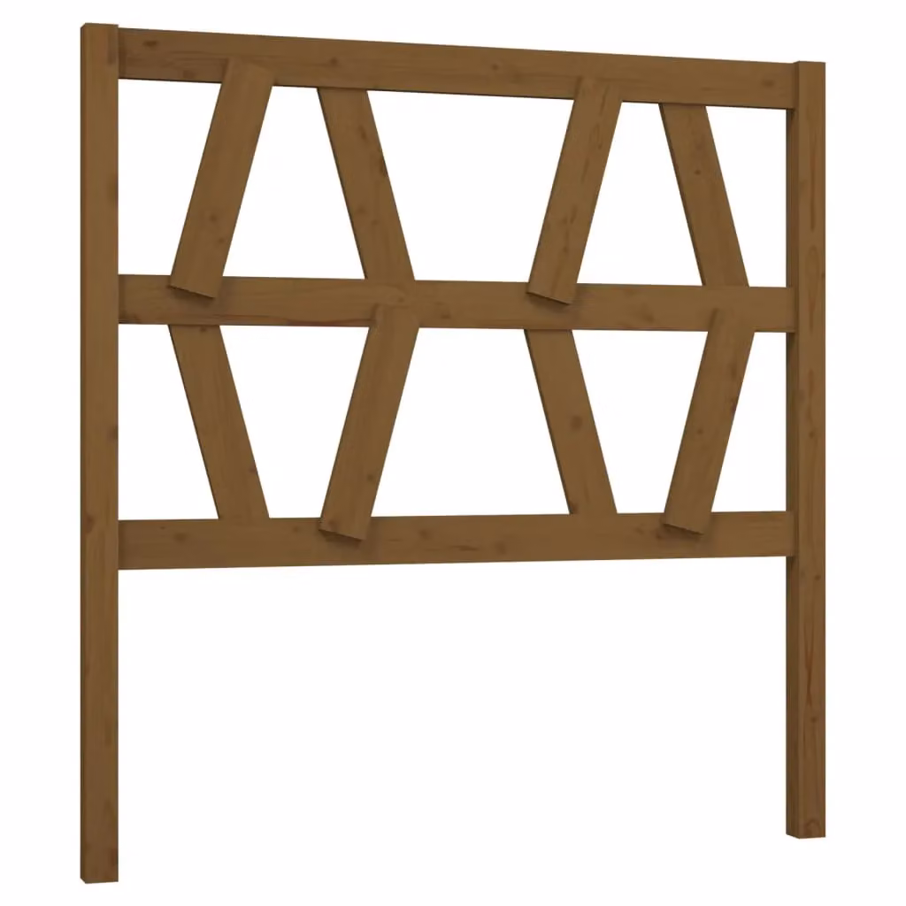 Berkfield Home Rustic Solid Wood Pine Bed Headboard in Honey Brown, W/D/H: 81 x 4 x 100 cm – 2