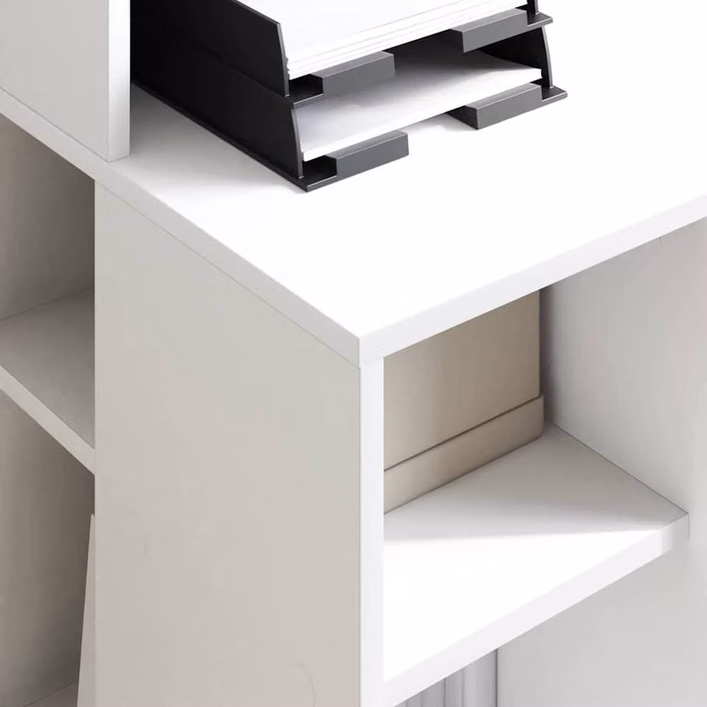 Berkfield Home White Writing Desk with Storage, W/D/H: 90 x 48 x 101.5 cm – 3