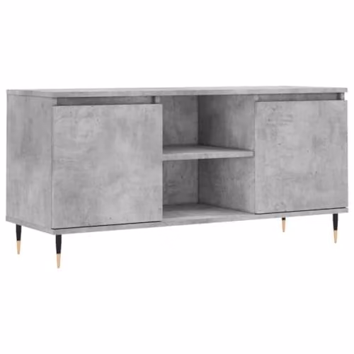 vidaXL Modern TV Cabinet in Concrete Grey, W/D/H: 104 x 35 x 50 cm – 1
