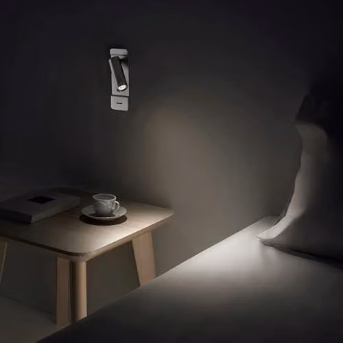 Netlighting Lire LED Wall Reading Light in Grey with 179lm and 2700K Warm White Light – 2