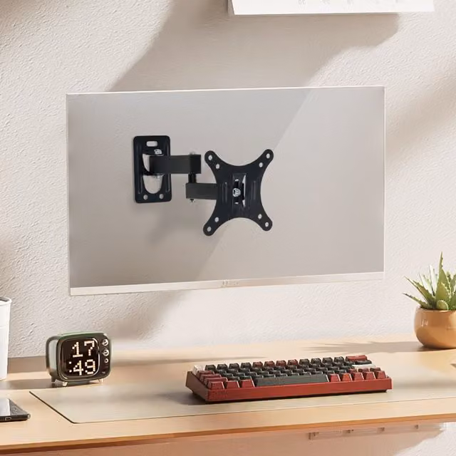 Lifeideas Black Steel Wall Mounted TV Bracket for 10-26 inch Screens
