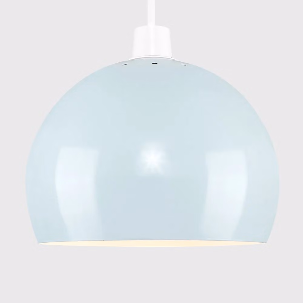 ValueLights Mini Retro Blue Dome Metal Ceiling Pendant Light Shade, Width: 20 cm – 3
