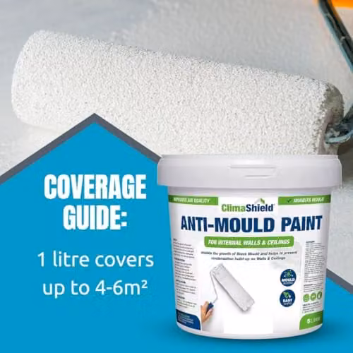 ClimaShield Anti Mould Dispersion Paint in Mountain Stone Grey, 2.5L – 3