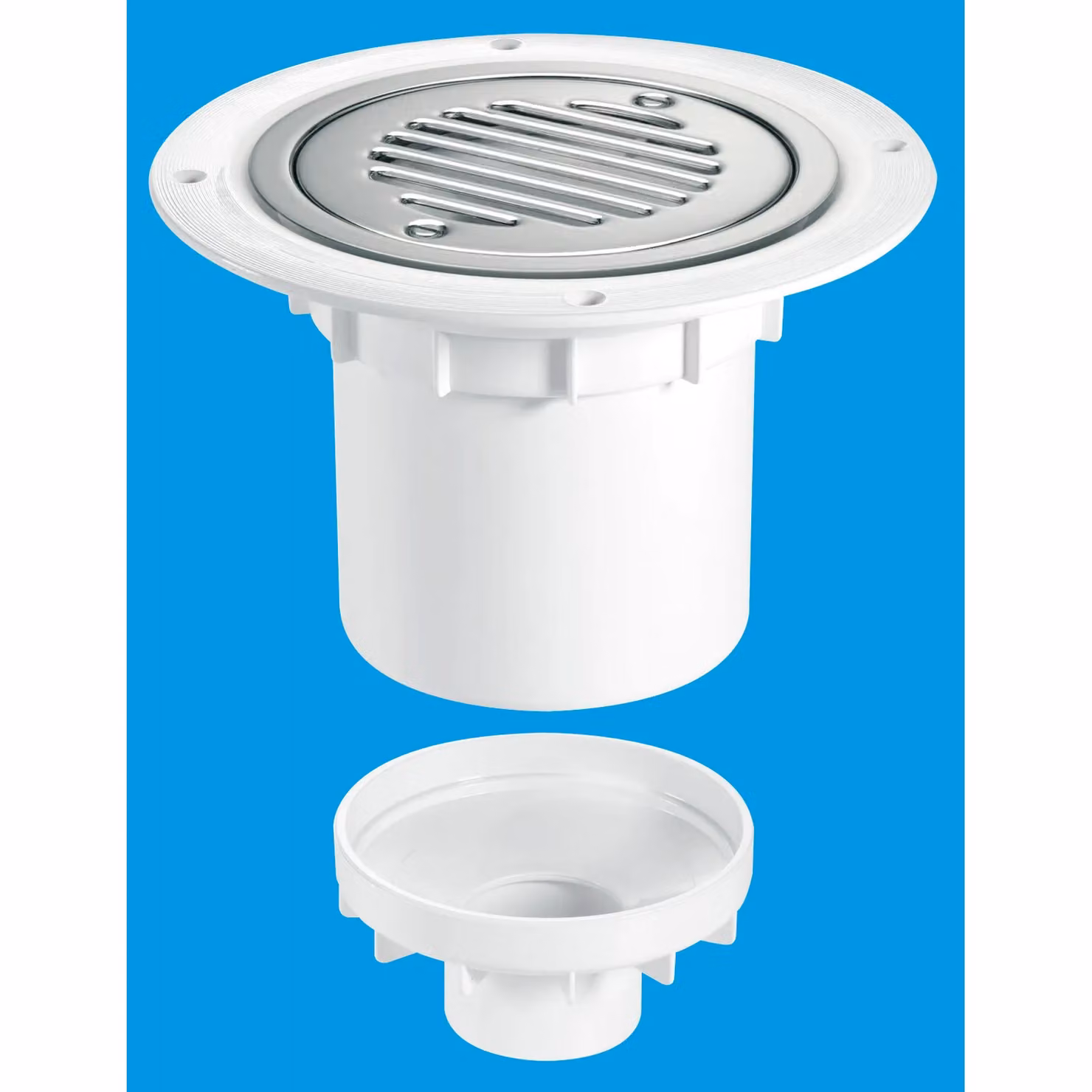 McAlpine White Shower Trap Gully for Sheet Floors with 110mm and 2 inch Outlet – 2