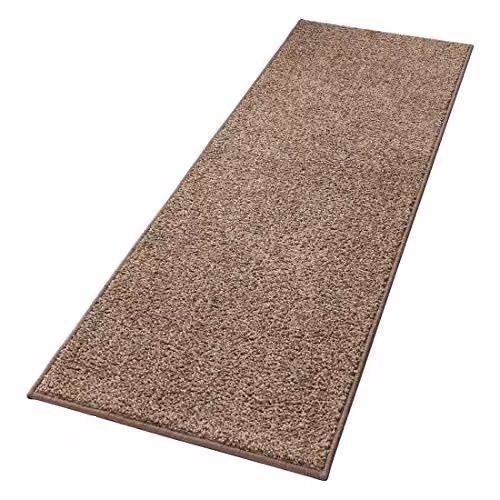 HANSE Home Pure Modern Plain Rectangular Rug, Brown or Beige, W: 80 cm, L: 300 cm – 2
