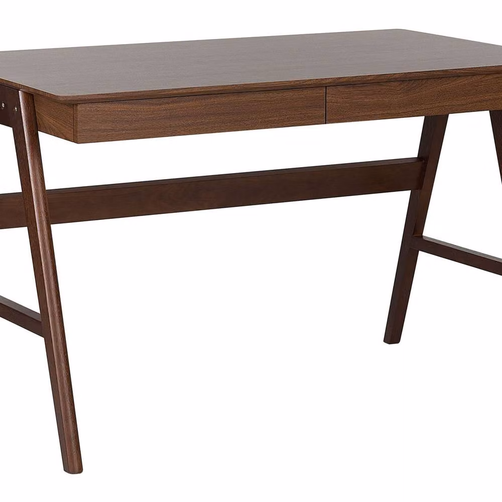 Wyld and Coco Mid-Century Brown Oak Writing Desk, W: 120 cm, D: 70 cm, H: 75 cm – 2