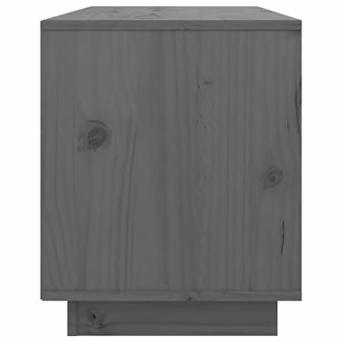 vidaXL Modern Grey Solid Pine Wood TV Cabinet W: 74 cm, D: 35 cm, H: 44 cm – 4