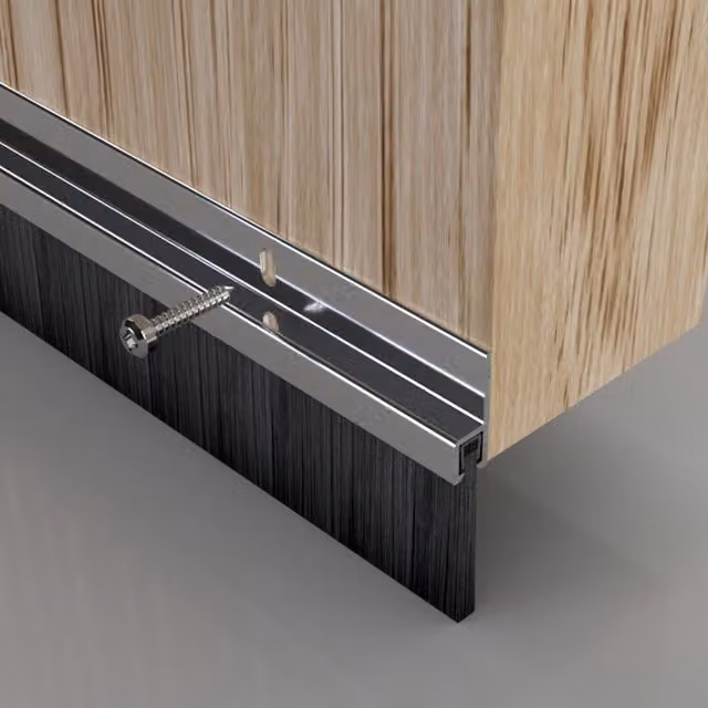 Stormguard Aluminium Garage Door Brush Seal Draught Excluder, Grey, Width: 91.4 cm