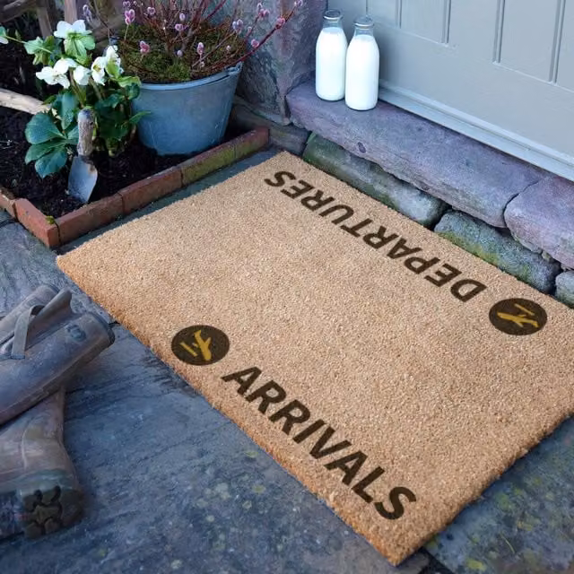 Artsy Mats Arrivals & Departures Doormat in Brown, W/D: 90 x 60 cm – 1