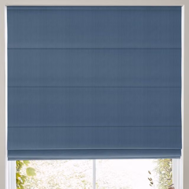 Lavery Simply Collection Made to Measure Blackout Roman Blind in Blue Denim Textile