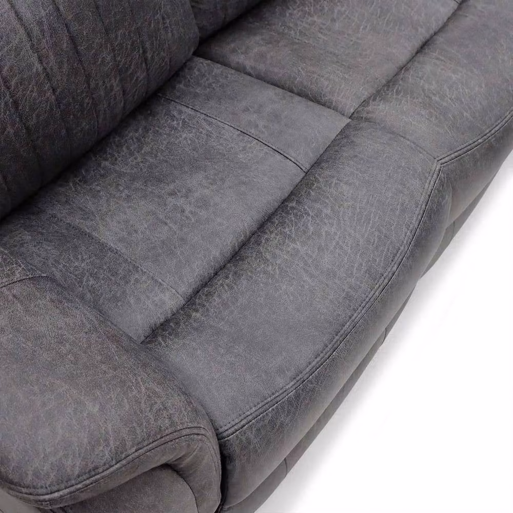 Furnishings For Less UK Lennox Grey Tech Fabric 2 Seater Sofa with USB and USB-C Charging – 2